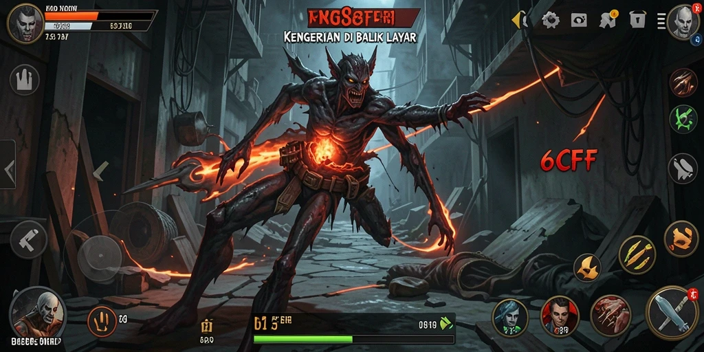 Tampilan gameplay mengerikan dari 6CF dengan atmosfer mencekam