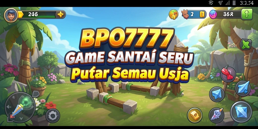 Tampilan gameplay menarik dari BPO777 yang penuh warna.