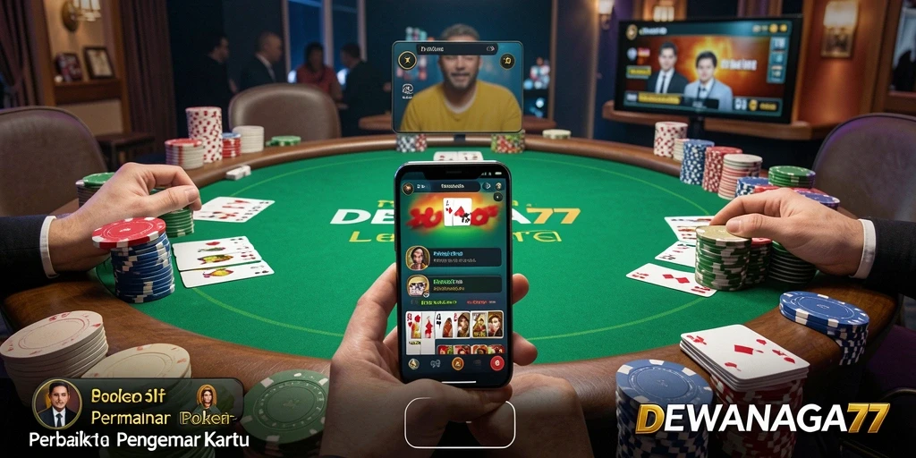 Tampilan gameplay DEWANAGA77 yang menarik dalam suasana permainan Poker.