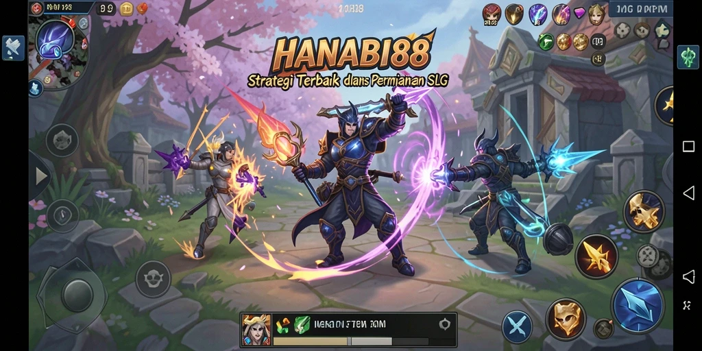 Tampilan dinamis dan seru dari gameplay <strong>HANABI88</strong> saat membangun kerajaan.
