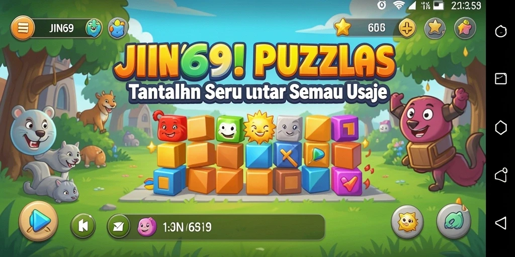 Tampilan gameplay JIN69 yang menarik dalam menyelesaikan teka-teki Puzzle.
