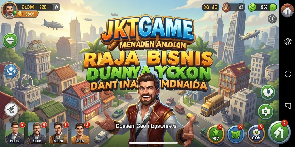 Tampilan gameplay menarik dalam <strong>JKTGAME</strong>, membangun bisnis dengan penuh strategi.