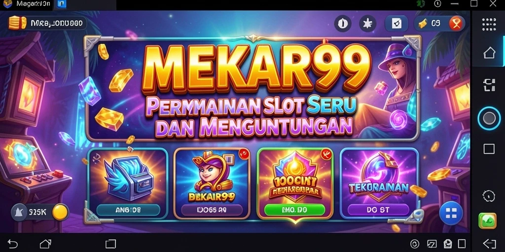 Tampilan menarik dari gameplay MEKAR99 dengan simbol slot yang menggoda.