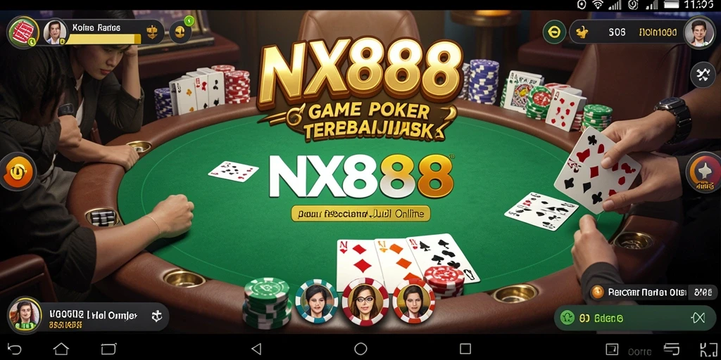 Tampilan gameplay seru dan menarik dari NX888 yang membuat Poker semakin menantang.