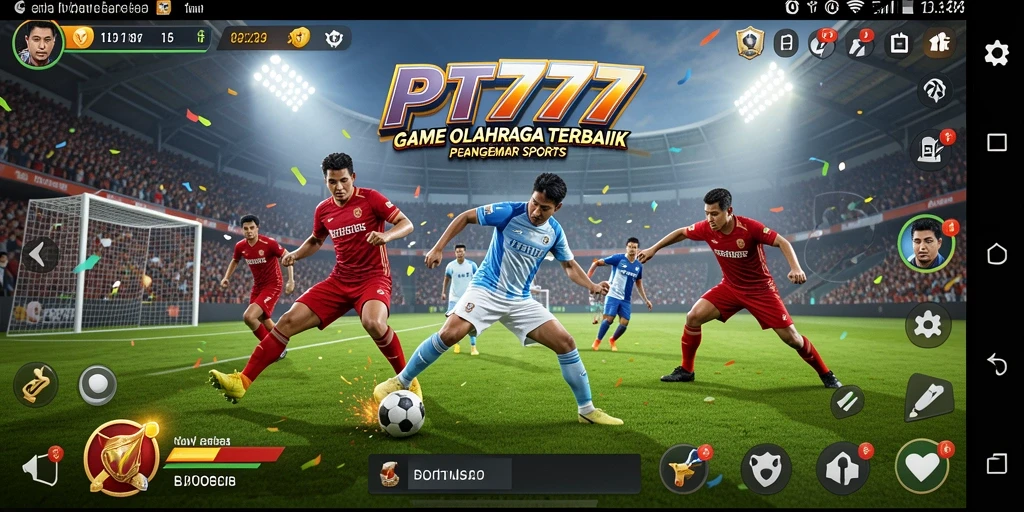 Tangkapan layar menampilkan aksi seru dalam game olahraga PT777.