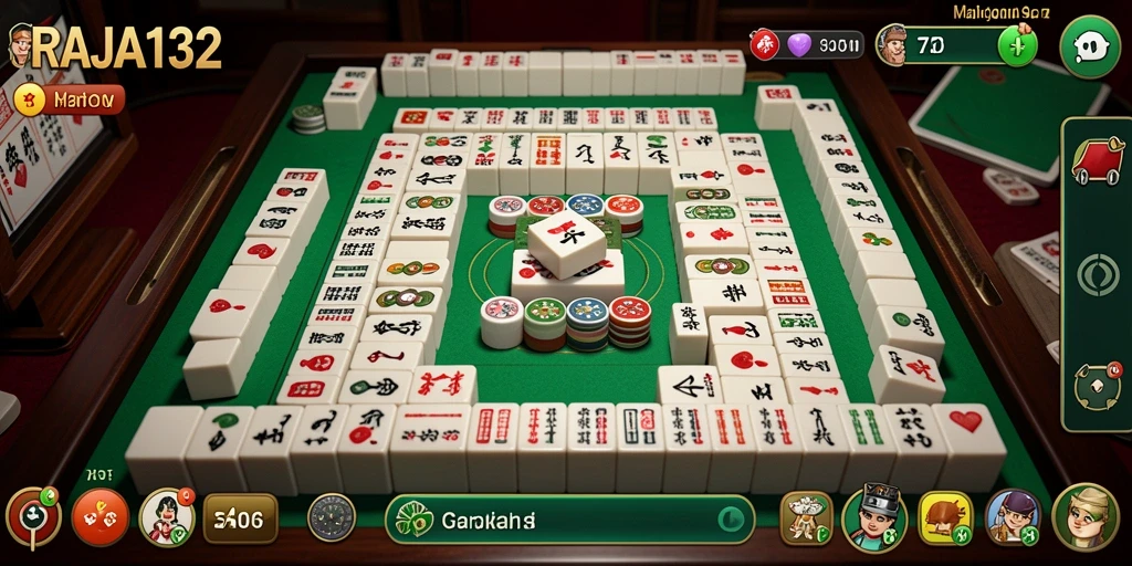 Tampilan gameplay seru dari RAJA132 dalam genre Mahjong