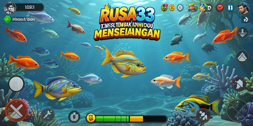 Tampilan gameplay menembak ikan yang seru dan menghibur.