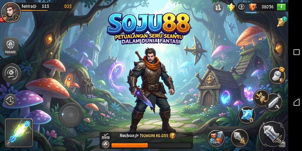 Tampilan gameplay SOJU88 yang penuh warna dan petualangan.