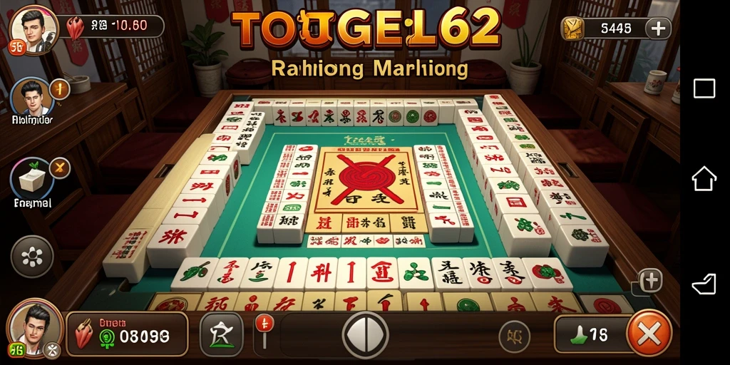 Tampilan gameplay Mahjong yang menarik di TOGEL62.