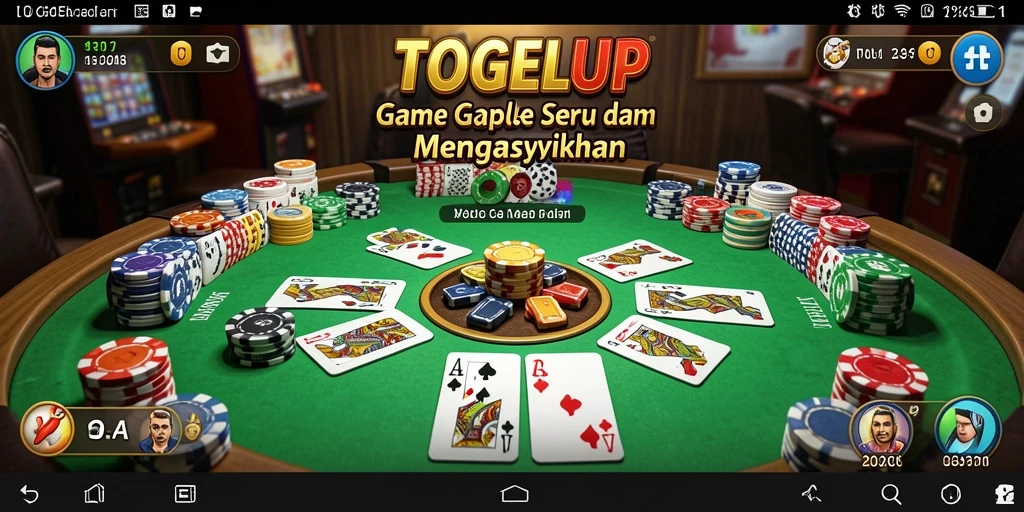 Tampilan gameplay seru TOGELUP dengan teman-teman.