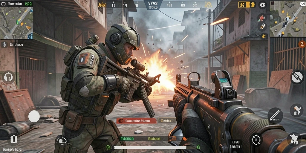 Tampilan gameplay seru dari VV62, penuh aksi dan strategi.